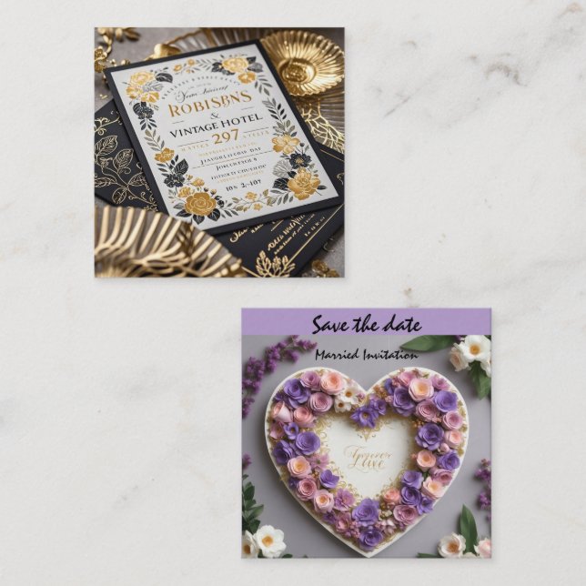 Première impression importante ! Carte mariage (Devant / Derrière)