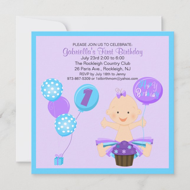 Première invitation à l'anniversaire de Bright Sma (Devant)