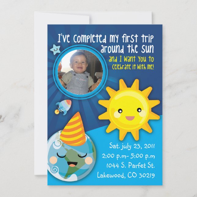 PREMIÈRE INVITATION D'ANNIVERSAIRE DE BABYS (Devant)