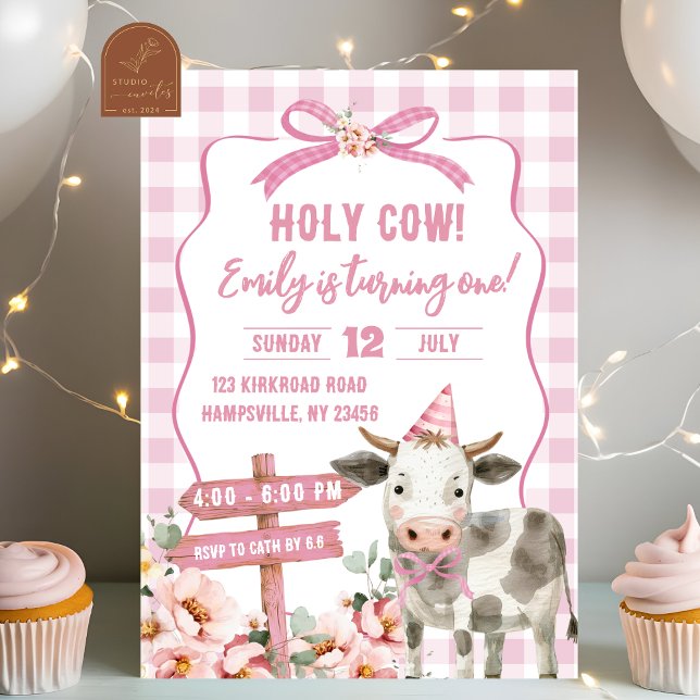 Première Invitation d'anniversaire de fille de vac (Créateur téléchargé)