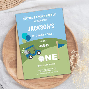 Première invitation d'anniversaire de golf