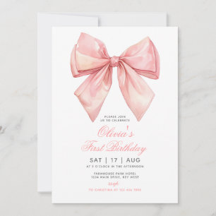 Première Invitation d'anniversaire de la fille de 