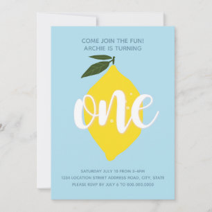 Première Invitation d'anniversaire de la limonade