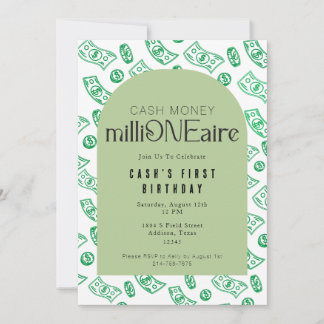 Première invitation d'anniversaire millionnaire