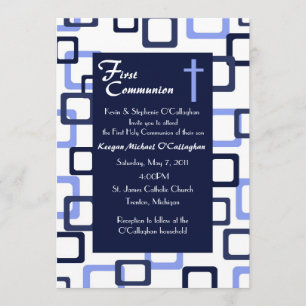 Première invitation de communion - garçon