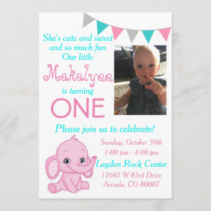 Première invitation de fête d'anniversaire