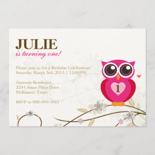 Première invitation de fête d'anniversaire de
