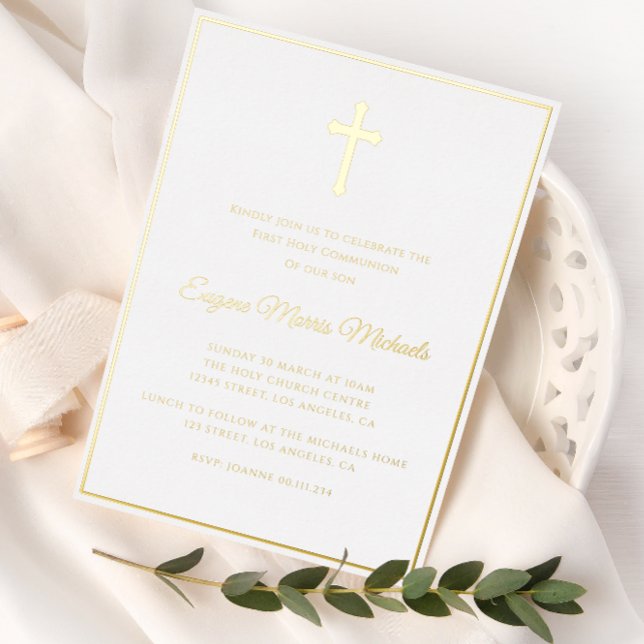 première invitation de feuille de communion de cro (Créateur téléchargé)