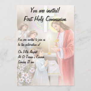 Première invitation de fille de sainte communion