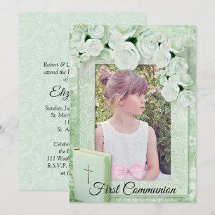 Première invitation de photo de communion