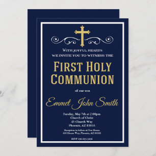 Première invitation de sainte communion, première