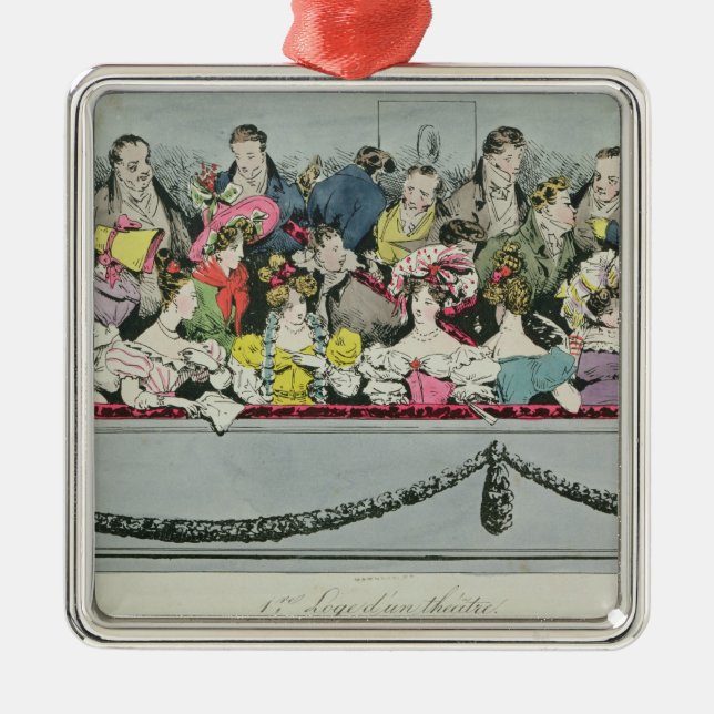 Premiere Loge d'un theatre Metal Ornament (Front)