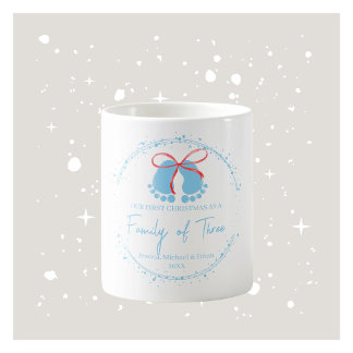 Première Mug de famille de Noël - Bleu
