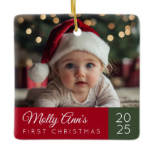 Première Noël de bébé Ornement en céramique