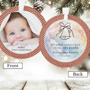 Première Noël de bébé Souvenir en terre cuite avec