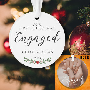 Première Noël Engagé Photo Keepsaké personnalisé