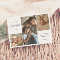 Première Noël Ensemble Carte de Noël à 4 Photos