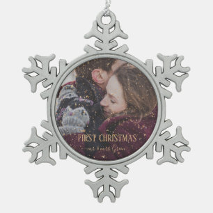 Première Parties scintillant d'or de Noël Ornement