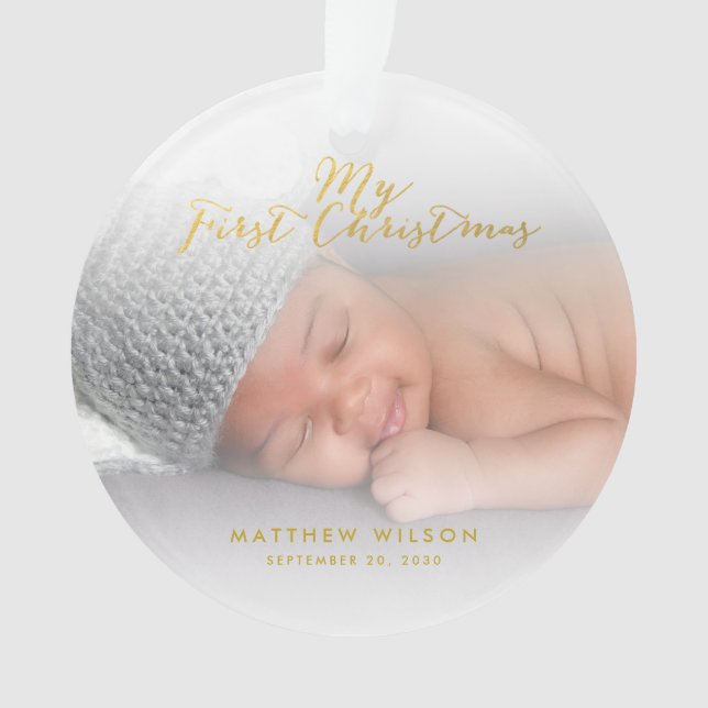 Première photo de Noël de bébé de Boyl de (devant)