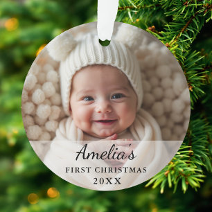 Première photo de Noël de bébé personnalisée