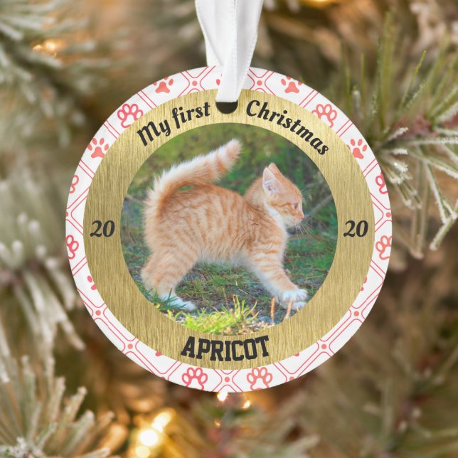 Première photo de Noël de Kitten personnalisé (Arbre)
