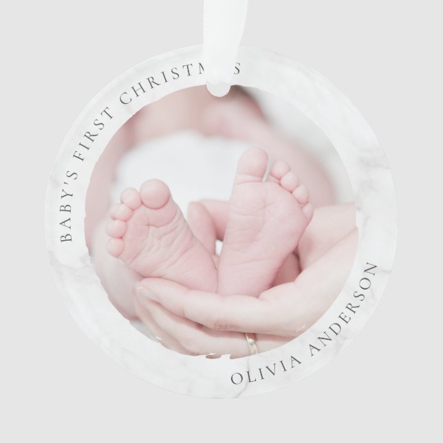 Première photo de Noël du bébé (devant)