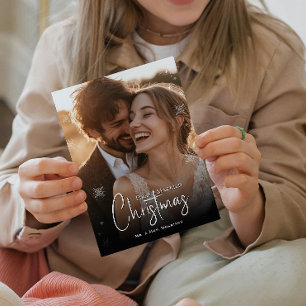 Première photo de Noël en tant que jeunes mariés