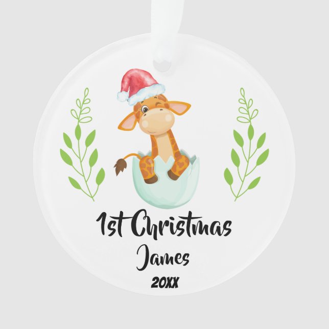 Première photo personnalisée de Noël 2023 du bébé (devant)