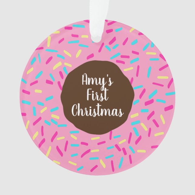 Première photo personnalisée de Noël du bébé Dough (devant)