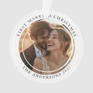 Première photo personnalisée de Noël marié