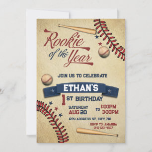 Première Rookie de l'année Anniversaire Invitation