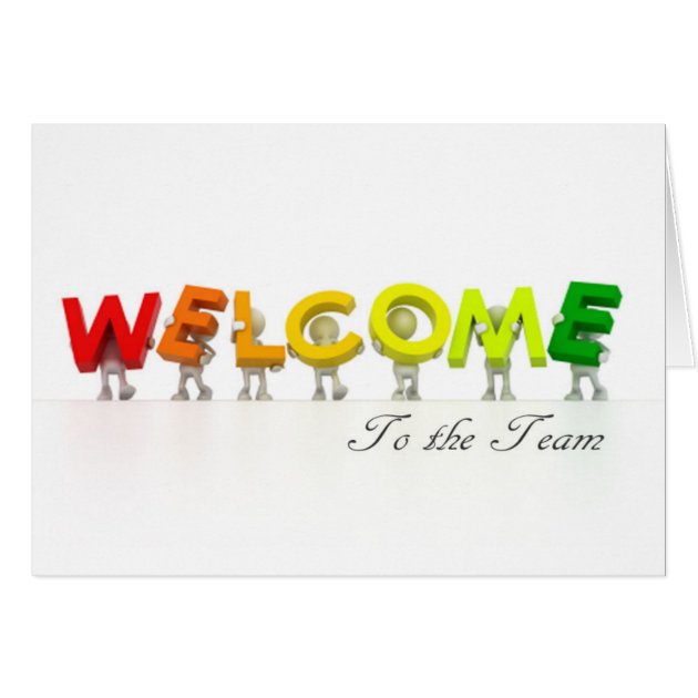 Welcome To The Team Card - Templates Printable Free