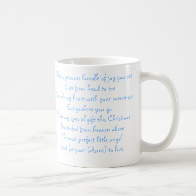 Première tasse de Noël du bébé fait sur commande (Droite)