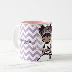 Première tasse personnalisée de nom de fille de