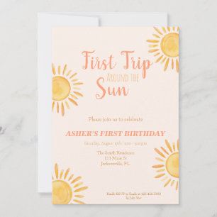 Première visite autour du soleil Invitation d'anni