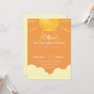 Première visite autour du soleil Invitation d'anni