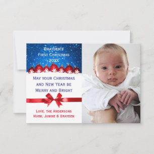 Premières décorations de Noël rouges - Carte de No