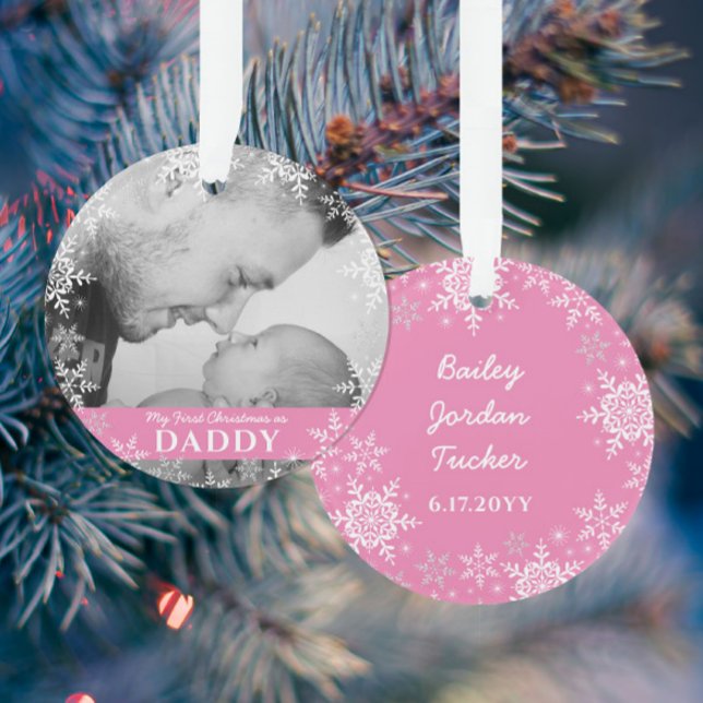 Premières flocs de neige de Noël de papa Photo fil (Créateur téléchargé)