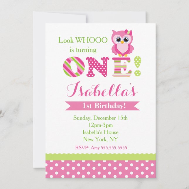 Premières invitations de fête d'anniversaire de (Devant)
