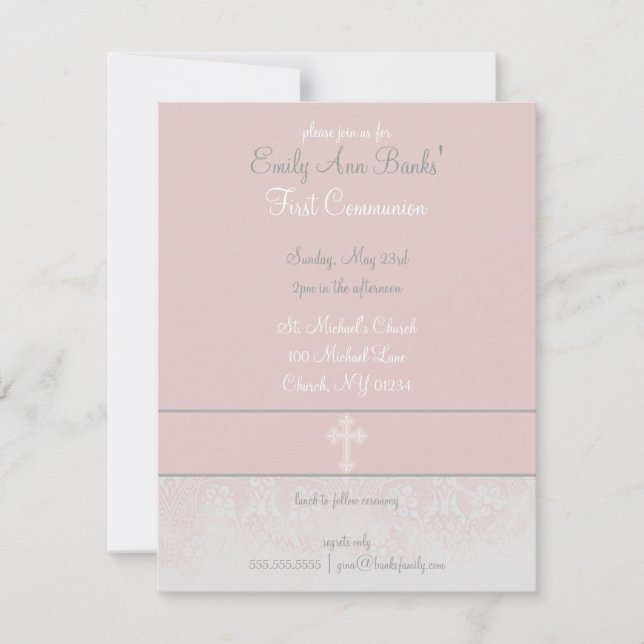 Premières invitations de sainte communion de (Devant)