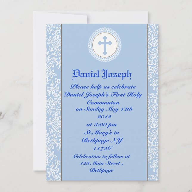 Premières invitations de sainte communion de (Devant)