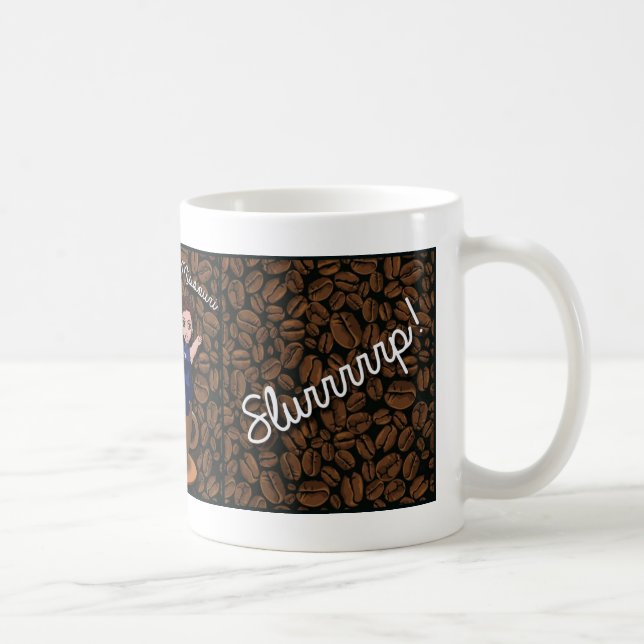 Premières lunes de question au-dessus de tasse de (Droite)