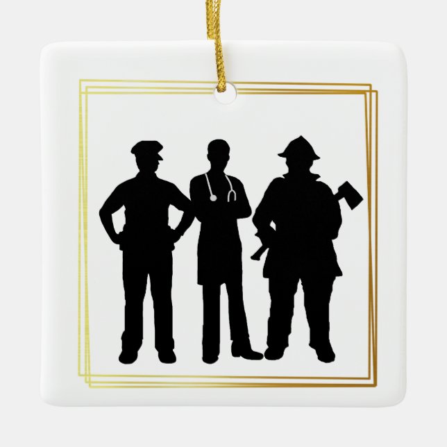 Premières réponses Silhouettes Ornement de Noël (Devant)