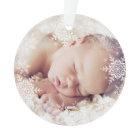 Premiers flocons d'argent blanc de Noël pour bébé