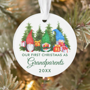 Premiers grands-parents de Noël Gnomes Arbres vert