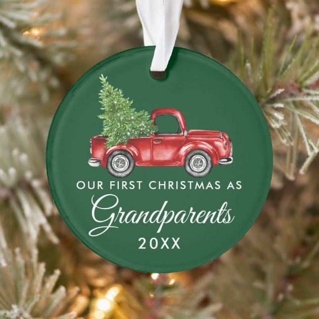 Premiers grands-parents de Noël Vintage Truck Gree (Arbre)
