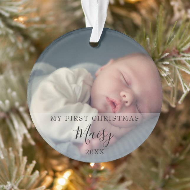 Premiers Noël Baby Birth Stats Photo (Arbre)