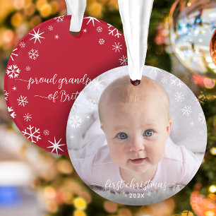 Premiers Noël Bébé Photo Flammes de neige Grands-p