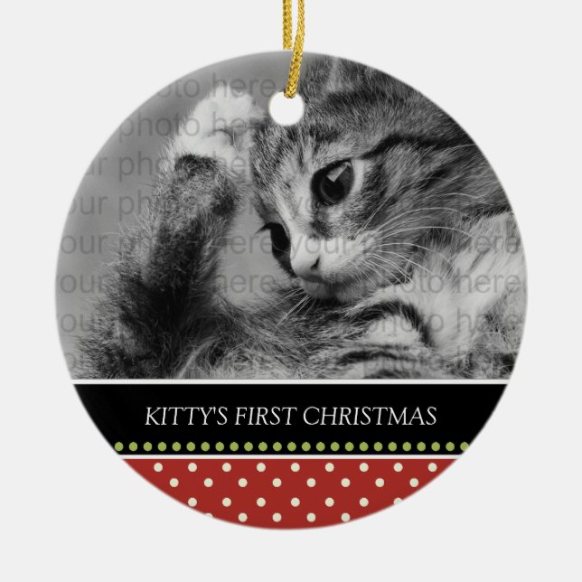 Premiers ornements de souvenir de Noël de Kitty (Devant)