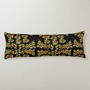 Premium Aesthetic Golden Floral pattern Body Pillow